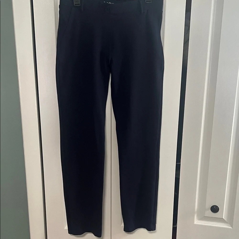 Betabrand Classic Dress Pant Yoga Pant | Straight (Navy)